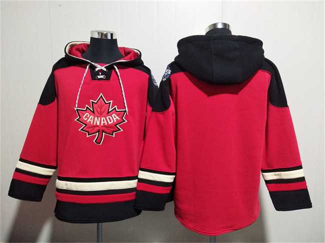 Men's Team Canada Blank Red Black Ageless Must-Have Lace-Up Pullover Hoodie,We sell and wholesale Men's Team Canada Blank Red Black Ageless Must-Have Lace-Up Pullover Hoodie on line form chian!